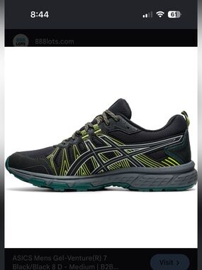NWOT Men's ASICS Gel Venture 7 Trail Running Shoes -Size 12